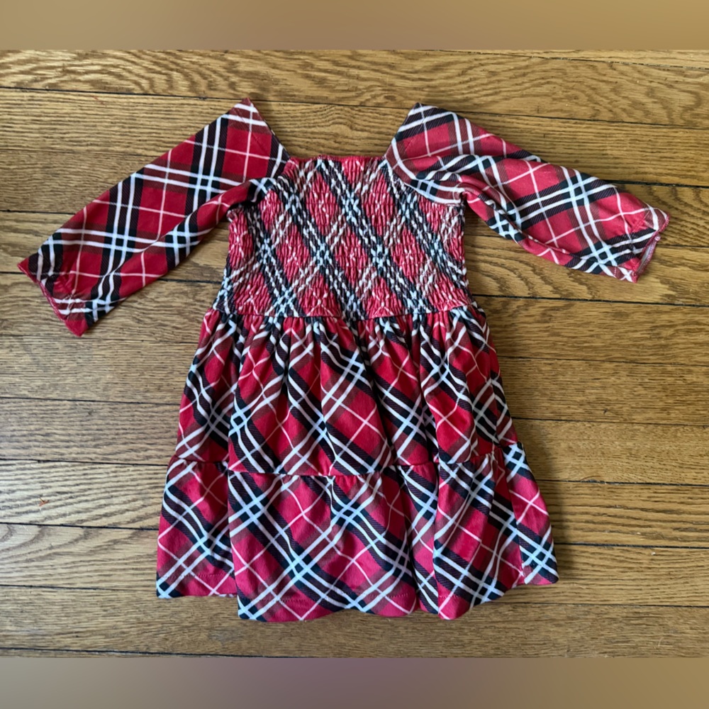 Monica + Andy Plaid Red Velvet Dress - Size 12-18 Months
